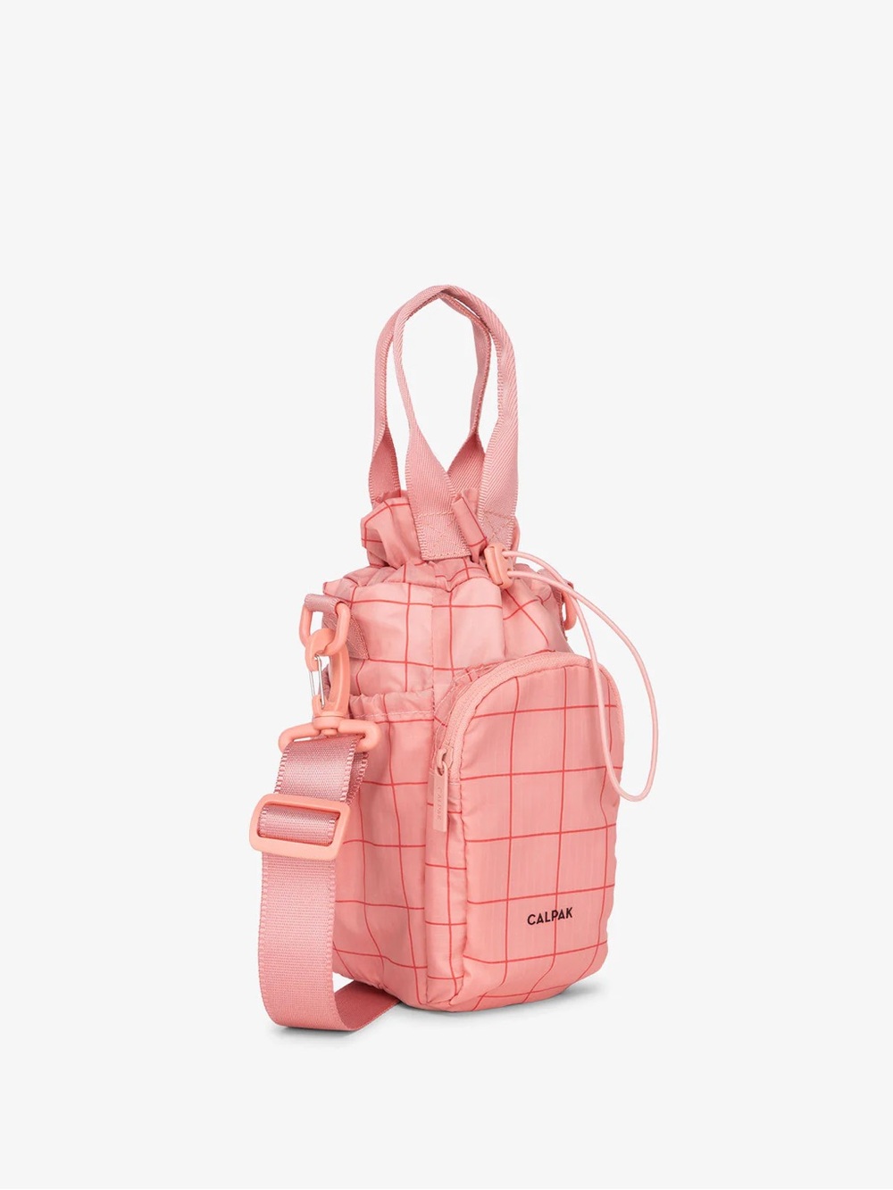 Calpak Pink Grid Water Bottle Holder